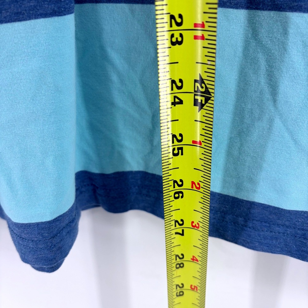Johnnie-O Hangin' Out Mens Medium Blue Striped Short Sleeve Polo Shirt M - Picture 8 of 10